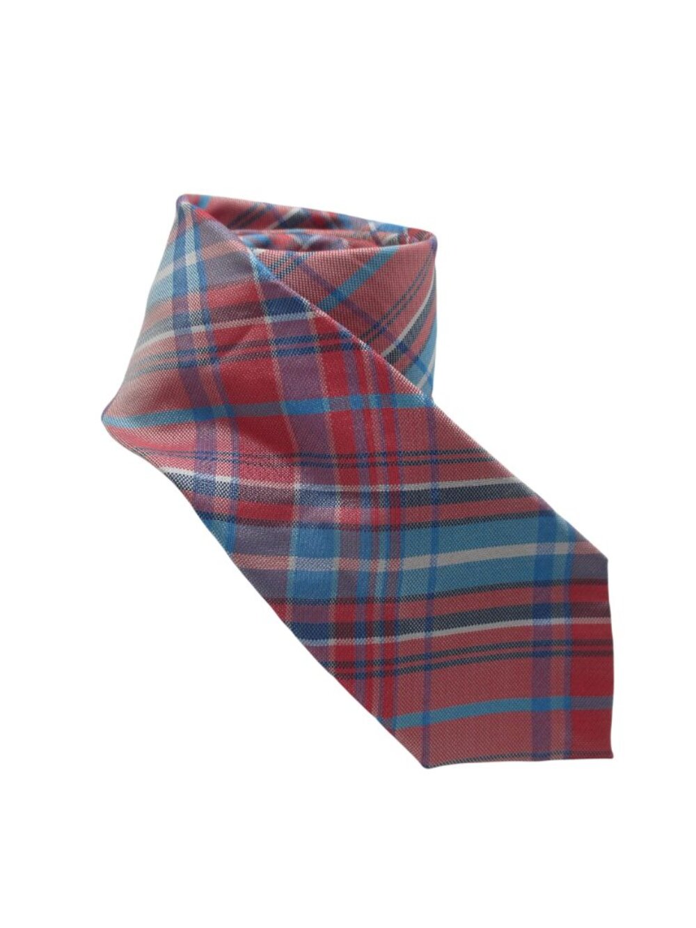 Vintage Men's Preppy Madras Plaid100% Silk Necktie Tie Classic Luxury Old Money
